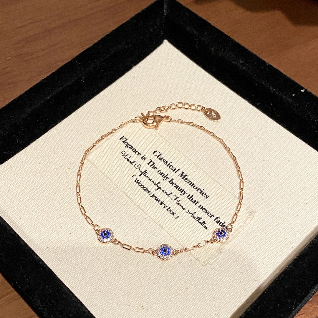 铜合金合成锆石手链 经典简约气质百搭女手链A1656