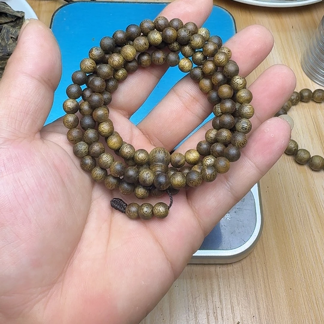 金***芯沉香碎屑沉香多圈圆珠06mm