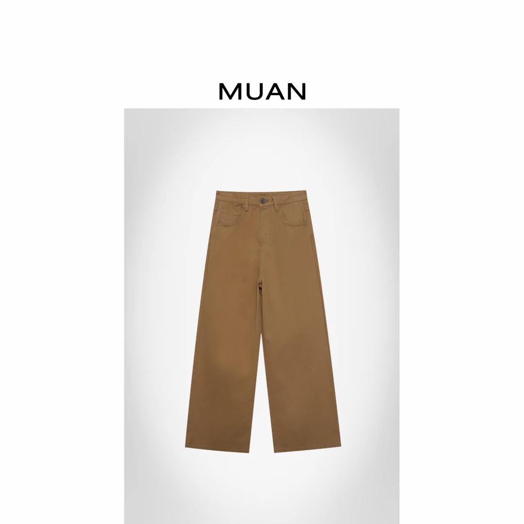 木岸MUAN:《摩卡长裤》定制vintage复古百搭高级长裤女SJ-F8-510