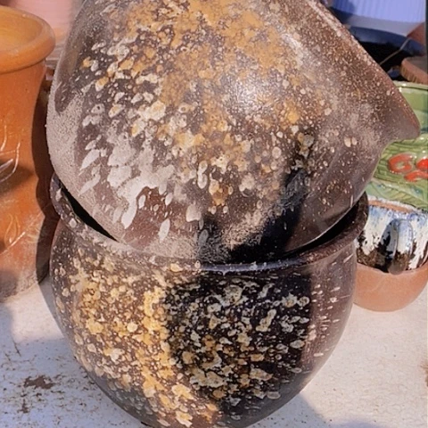 紫砂花盆口20高度17瑕疵