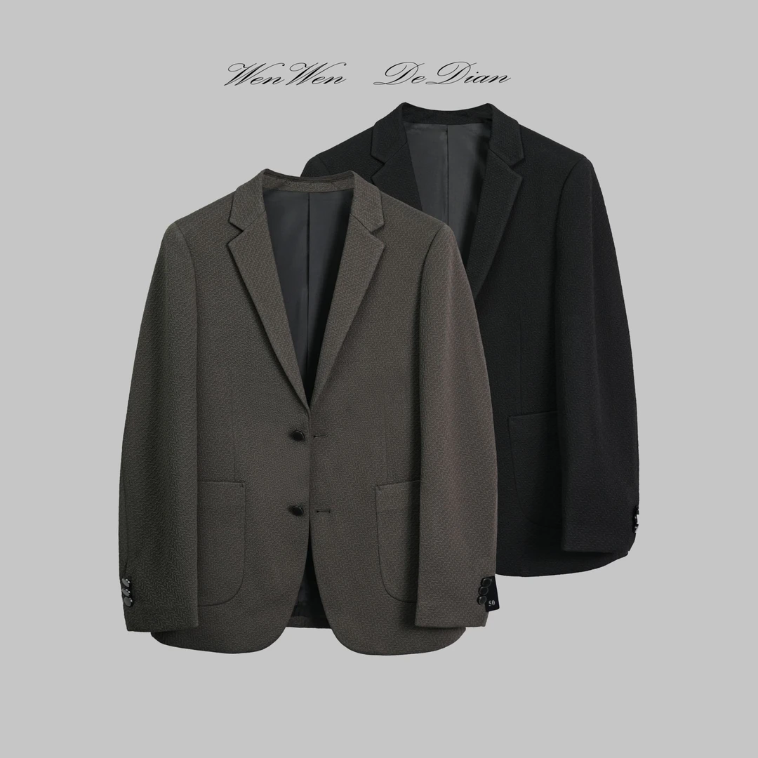 【轻奢商务系列】高定面料柔软秋季加厚休闲纯色弹力西服W2410