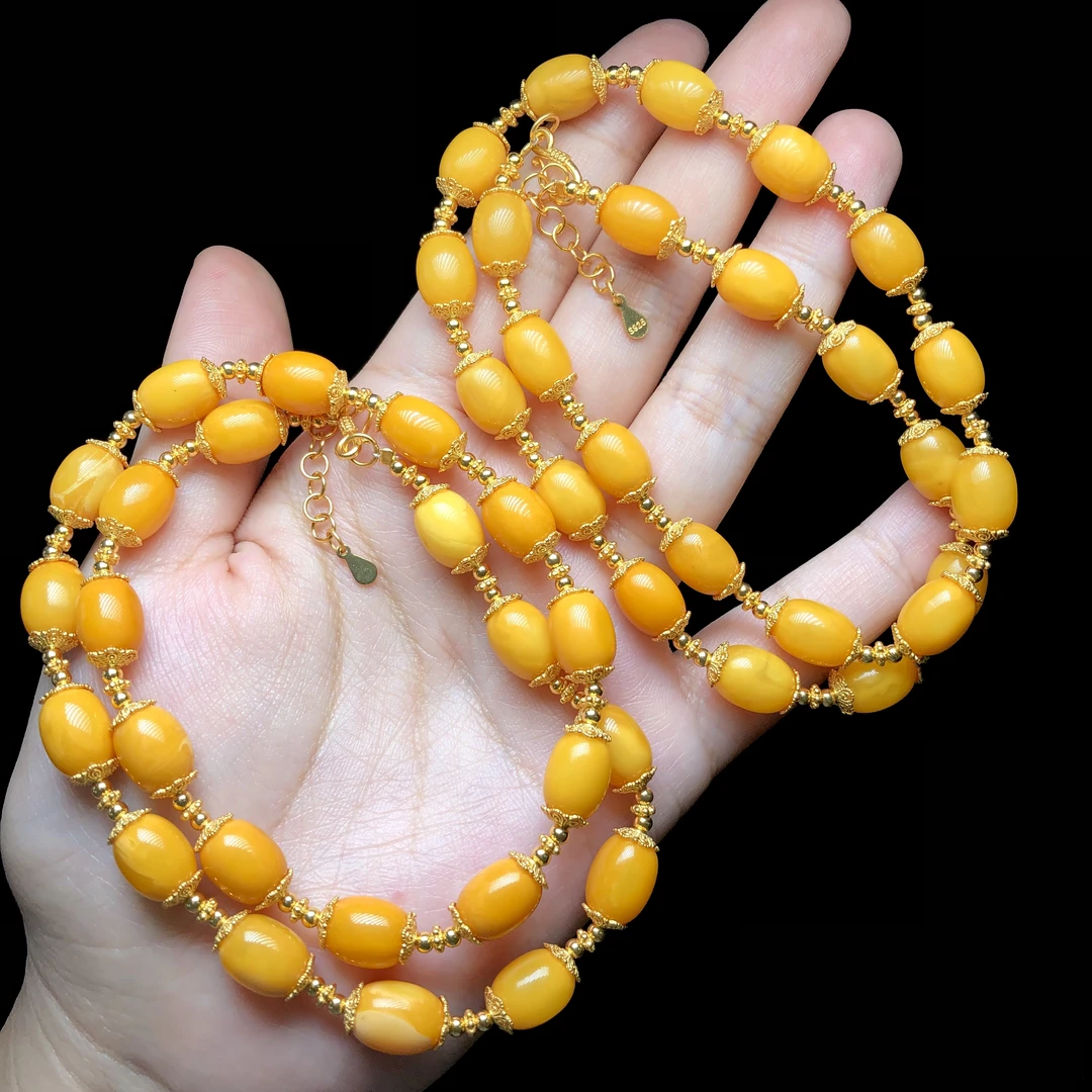 【云上叙】蜜蜡项链-多样性发其一-7.5mm-V77682-K（商城）