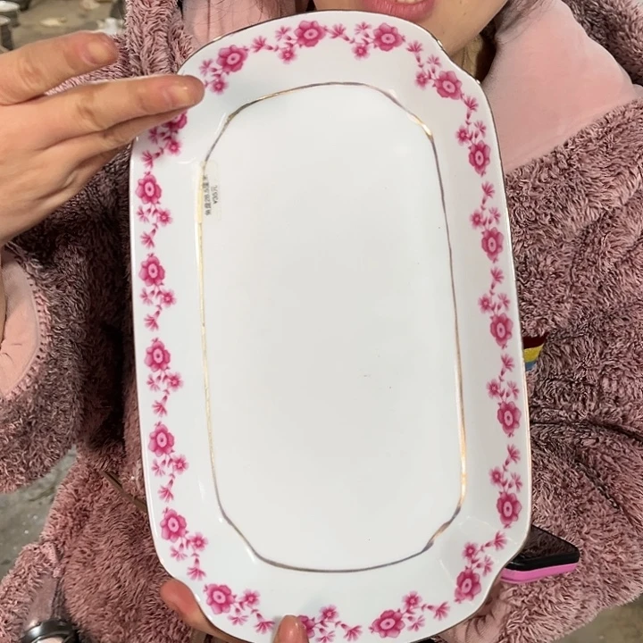 瓷片景德镇陶瓷鱼盘。