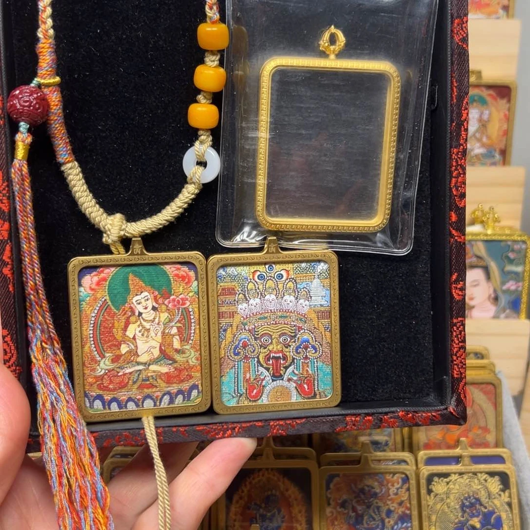 吊坠Z*S扎基拉姆大势至菩萨双面铜壳