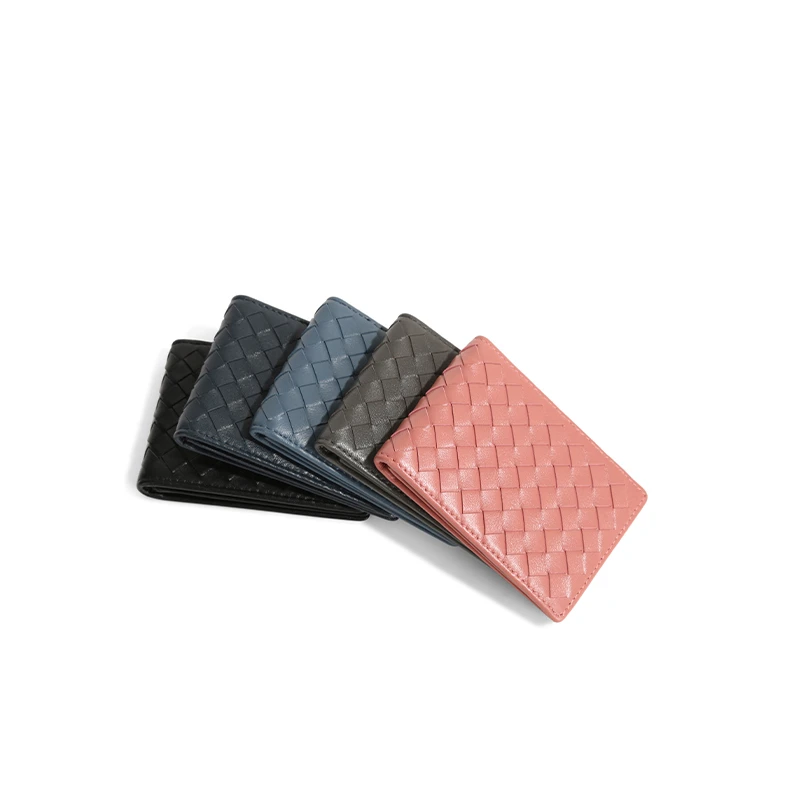 羊皮手工编织驾驶证本折叠卡包2171