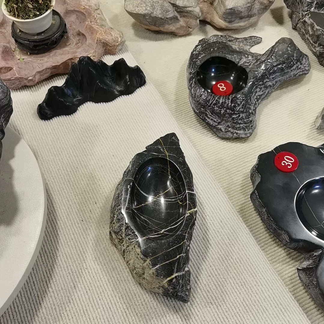 灵璧原石砚台摆件