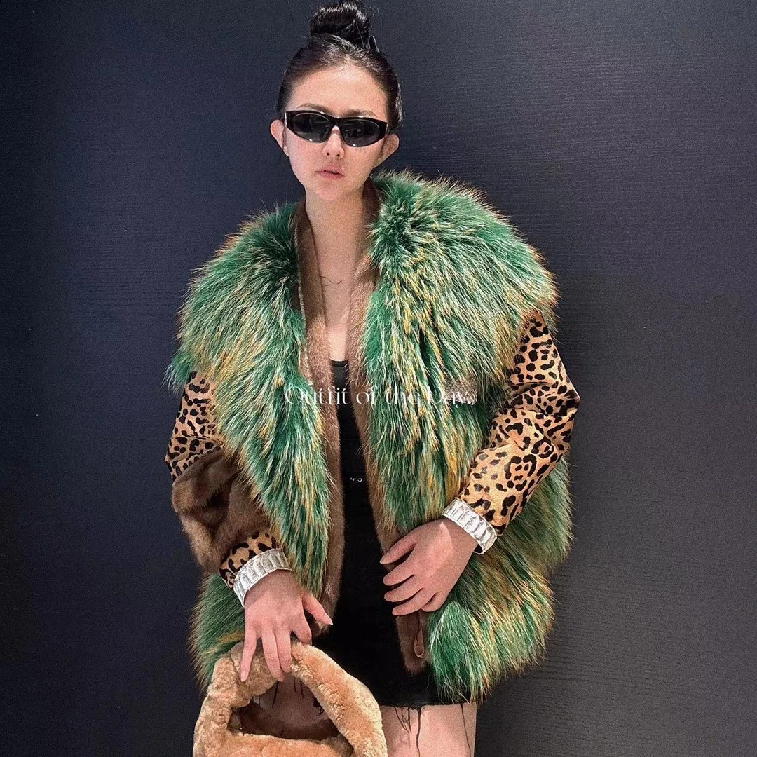 【女王优选】时尚冬季气质设计师皮草外套22015