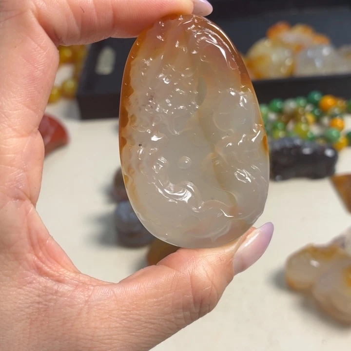 玛瑙/玉髓未镶嵌吊坠(不含链)