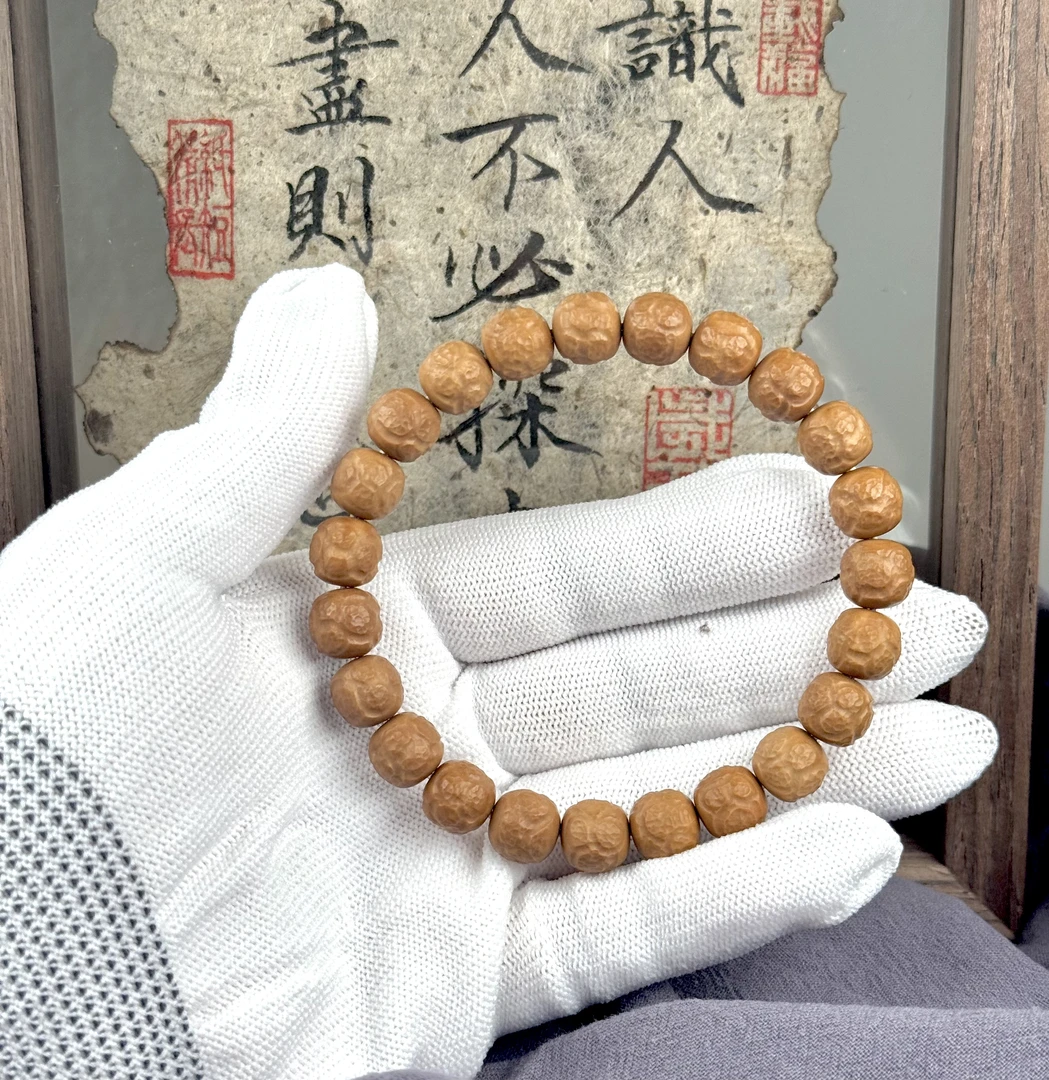 纯手工饕餮猴头核桃手串精工纯手工不做色不打蜡包玩红