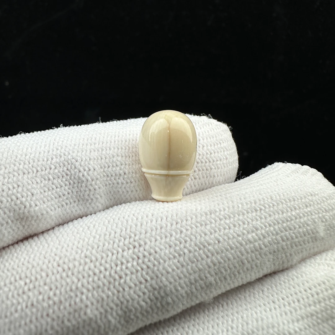 K8906天然猛犸牙 芝士皮奶嘴三通10*15.6mm一物一图 假一罚十