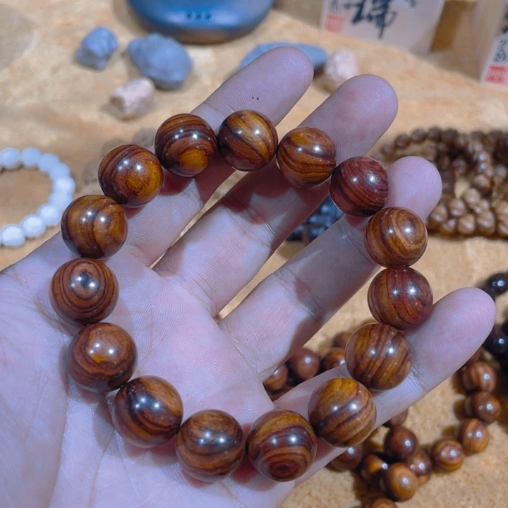 黄花梨/降香黄檀手串/手链1.5无胶膜单圈