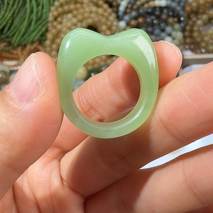 和田玉未镶嵌戒指17.6内径5