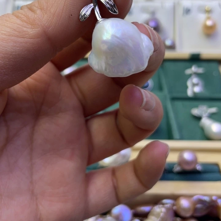 淡水珍珠吊坠(不含链)合金