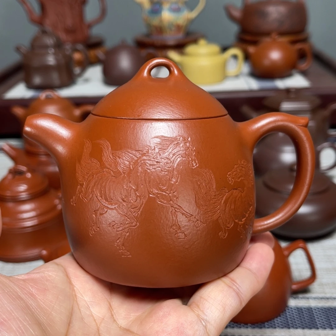 茶壶紫砂全手工制作220cc
