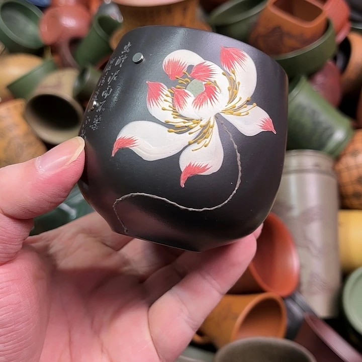 紫砂茶杯全手工紫砂主人杯