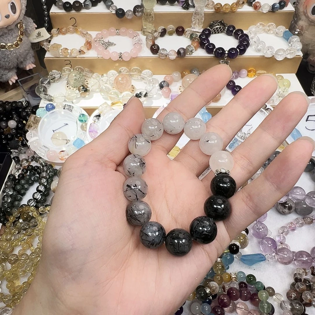无合成金属渐变黑发晶