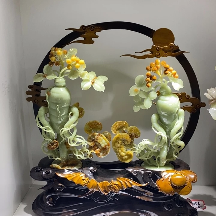 未镶嵌蛇纹石玉（覆膜）珠宝奇石