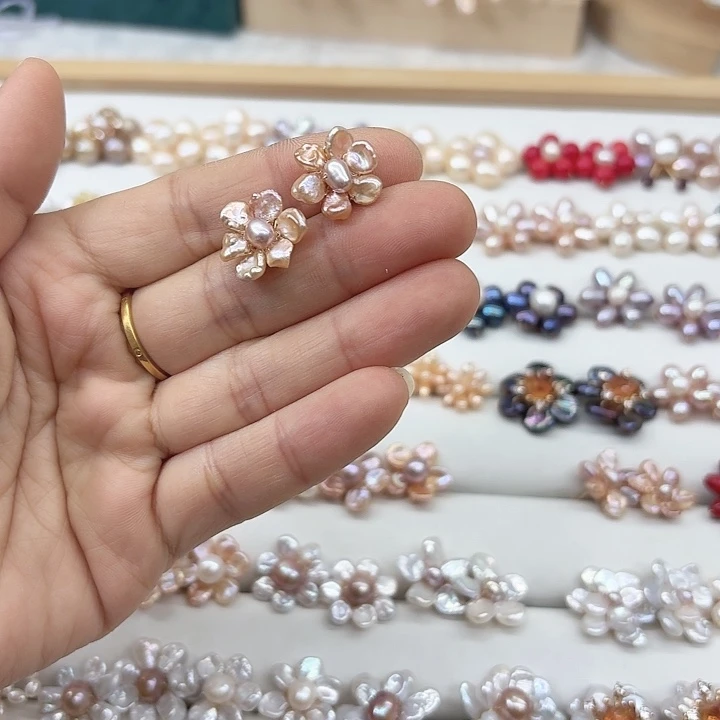 淡水珍珠发饰未镶嵌