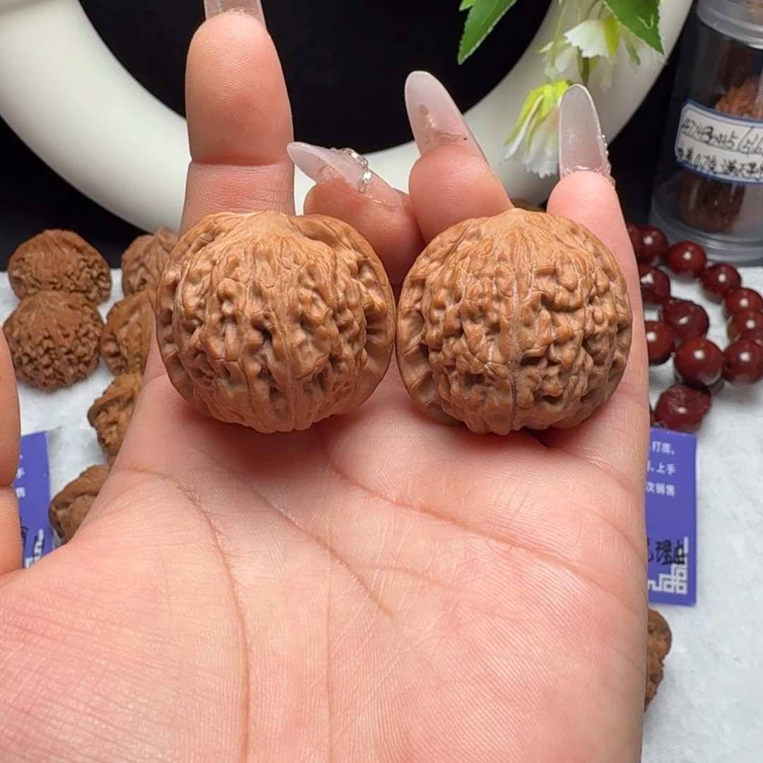 文玩核桃把件磨盘手捻34