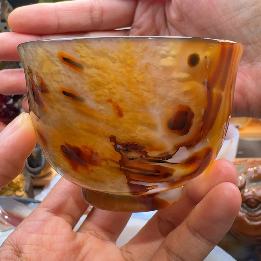 完***我定制玛瑙玛瑙茶杯