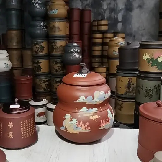 茶杯紫砂大葫芦山水100