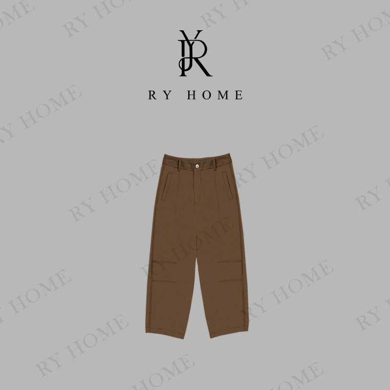 【容雨RYHOME】100%棉简约休闲直筒裤252K2600
