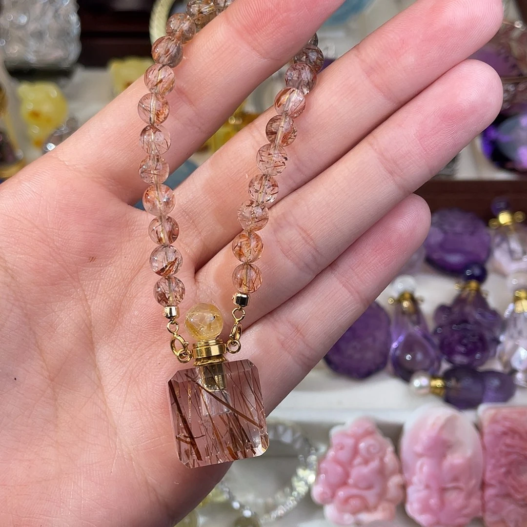 水晶颈饰未镶嵌竹*天然水晶吊坠657