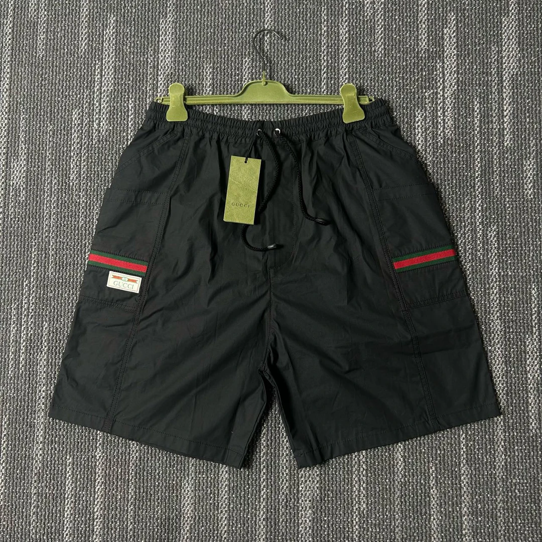 未使用 GUCCI/古驰 Logo印花贴布休闲直筒短裤/尺码48/5211