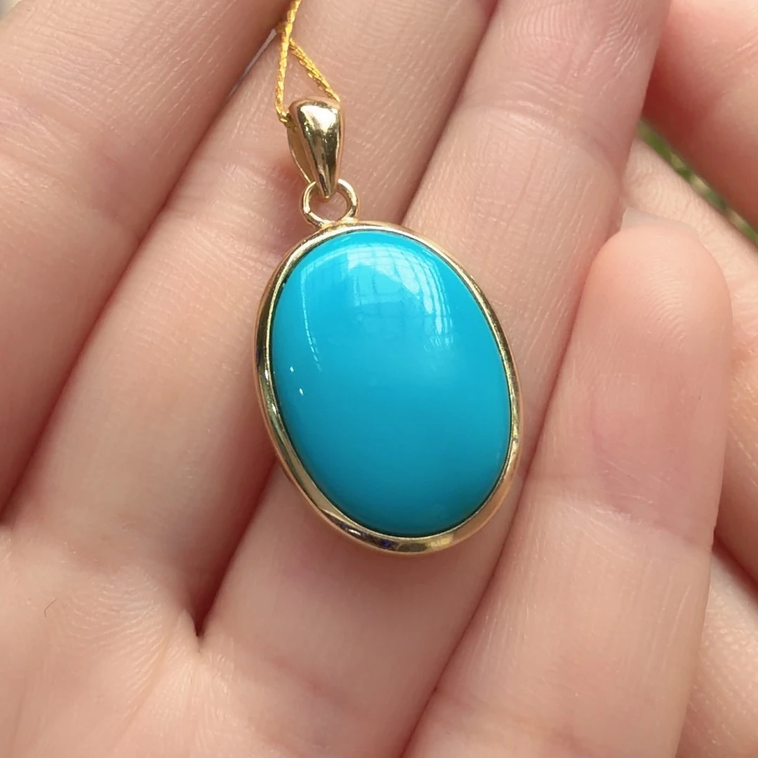 绿松石银S925镶嵌颈饰