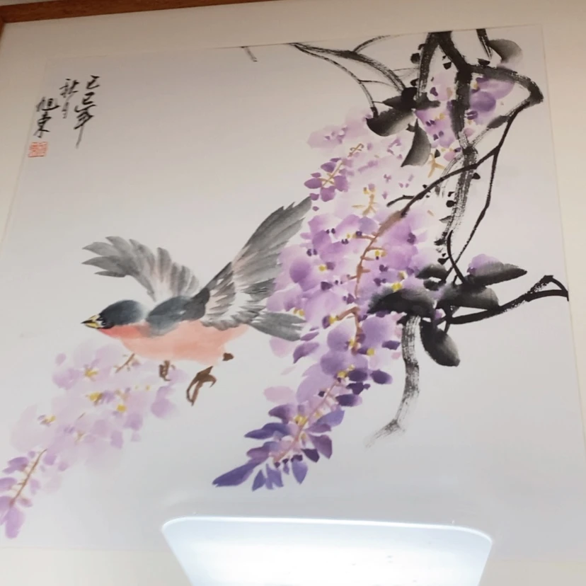 【闪购商品】国画手绘国画带框52.52