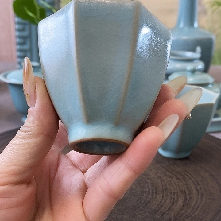 瓷片八方杯一一一一一一一一一