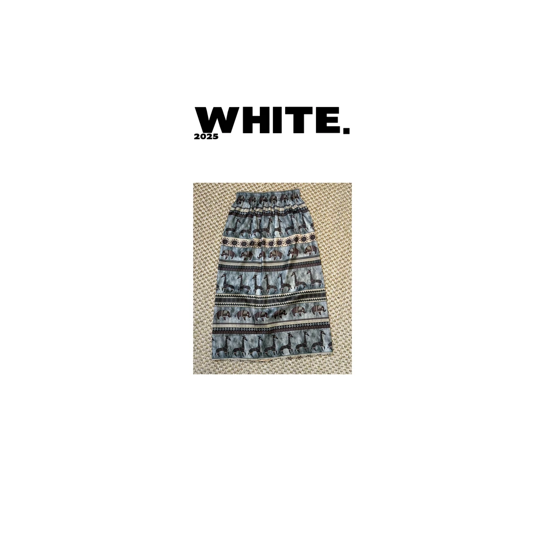 【花象】西班牙风格印花松紧腰半身裙