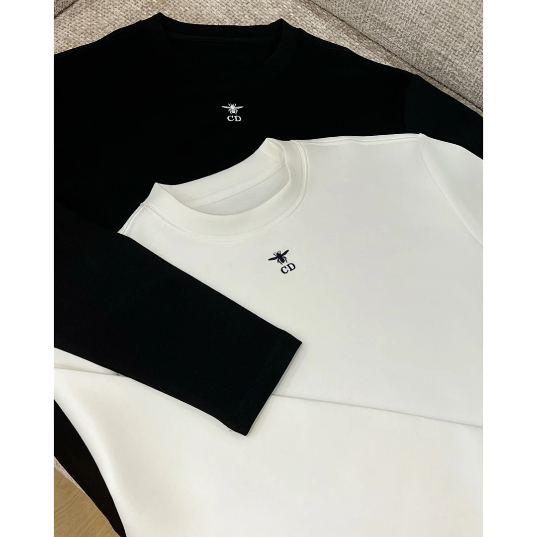 【蜜蜂打底】冬季抓绒厚款莫代尔长袖T恤卫衣高级感男装新款休闲装