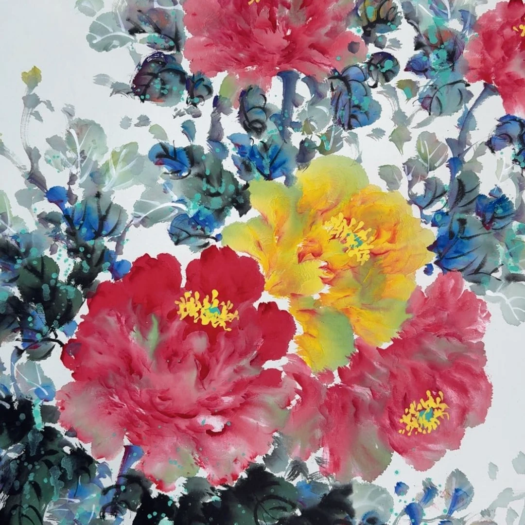 国画国画作品山水花鸟