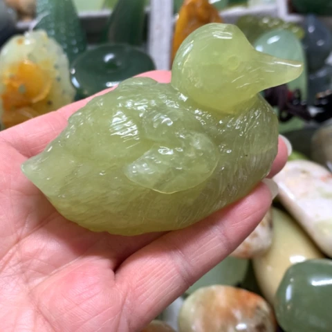 蛇纹石玉未镶嵌手把件