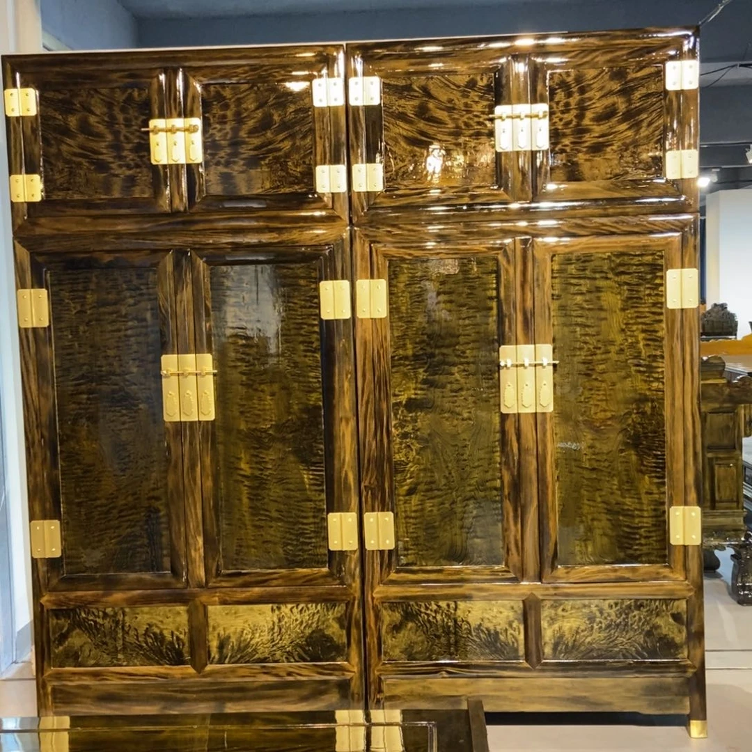 楠木顶箱柜两件套