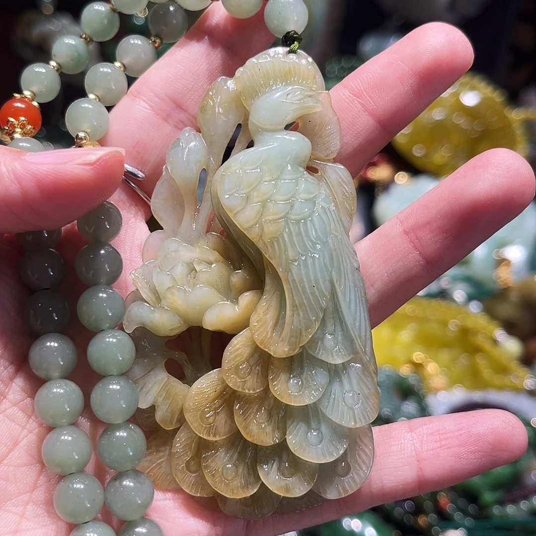 未镶嵌岫玉毛衣链