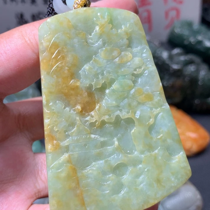 翡翠未镶嵌颈饰保真天然a货翡翠