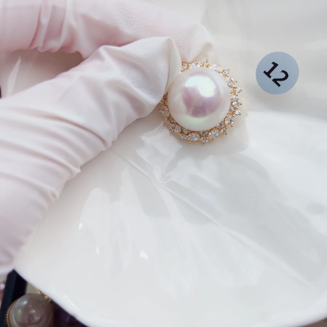 淡水珍珠银S925镶嵌颈饰