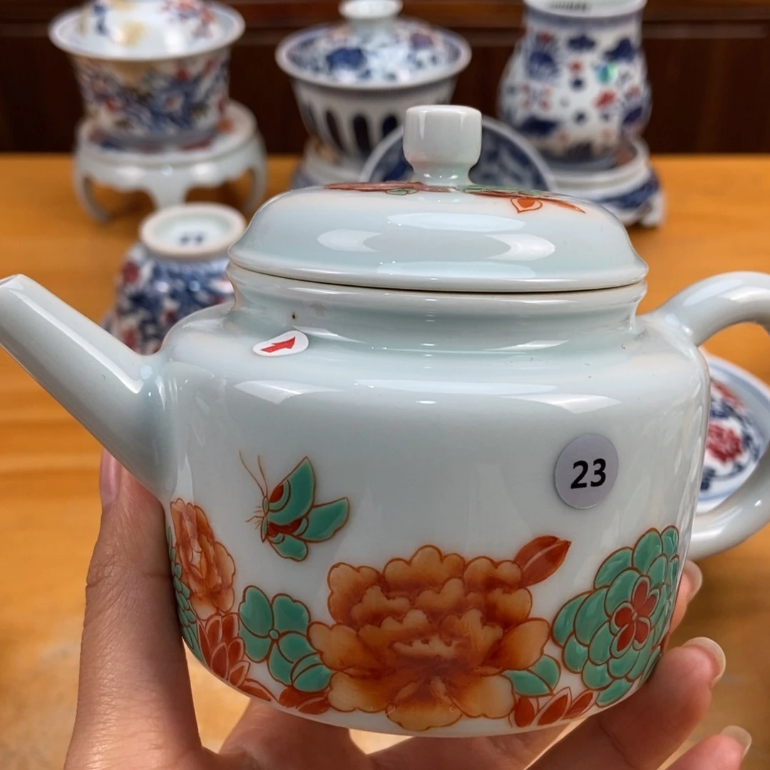 手绘现代茶具非古董
