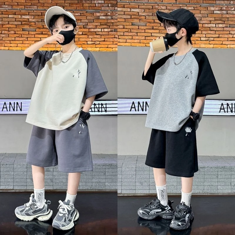男童夏装套装儿童运动夏季两件套帅气运动宽松男孩服装夏天衣服