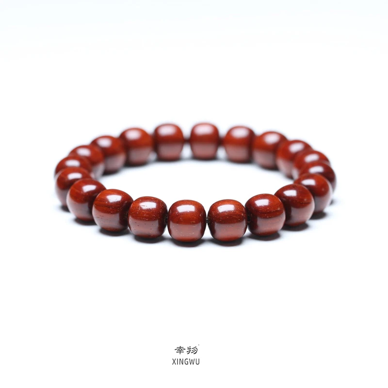 10*11mm桶珠5星鳞底泥料原汁原味印度小叶紫檀老料文玩手串链