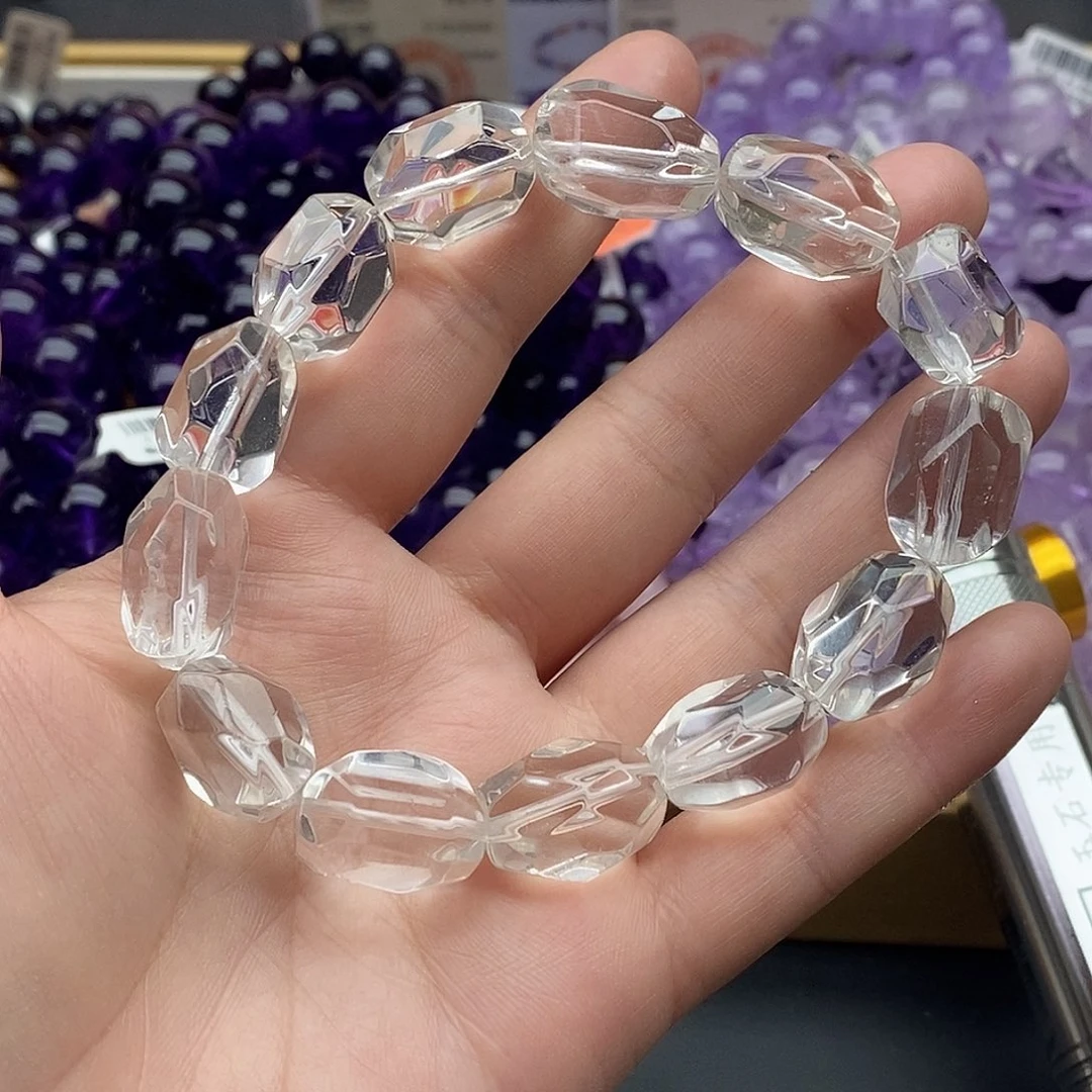 未镶嵌手链水晶白水晶随形13+