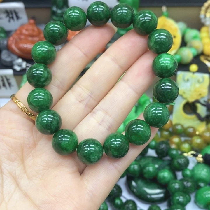 翡翠未镶嵌手链手链35