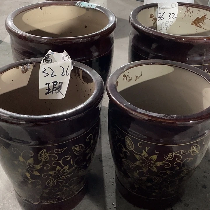 陶瓷材料棕金花两大两中