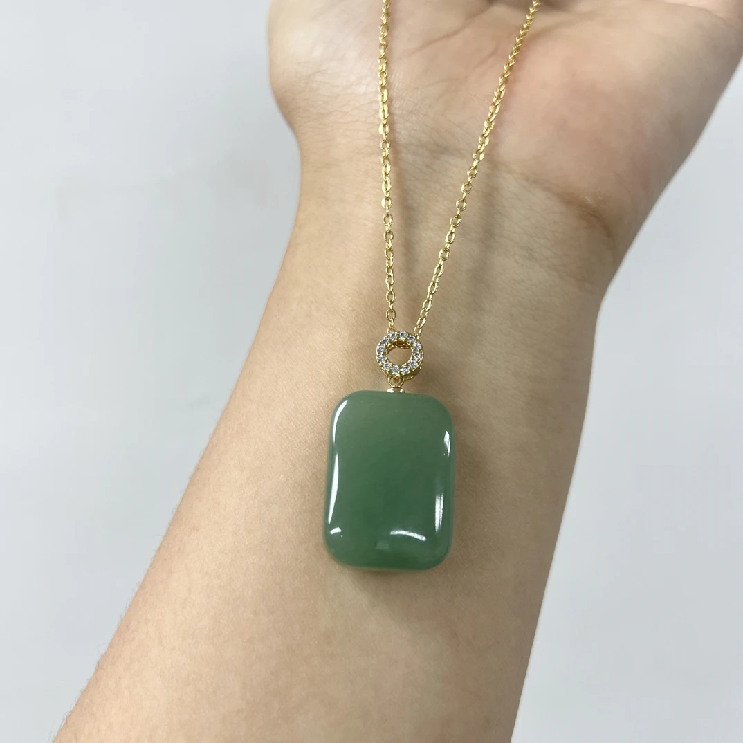 【假一赔三】保真东陵小方糖无事牌吊坠锁骨链