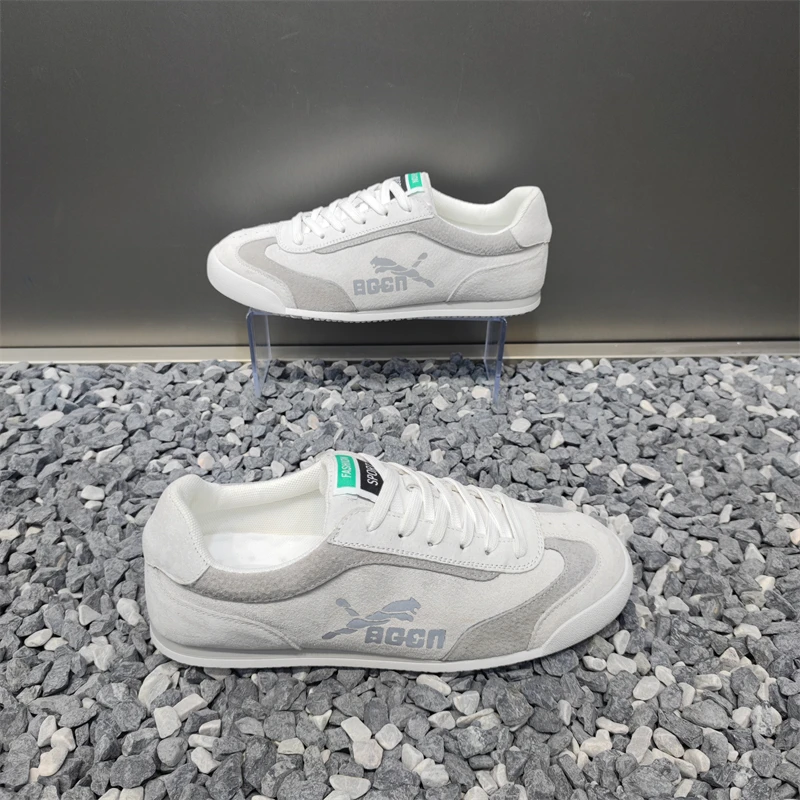 秋季新款男士潮鞋休闲时尚舒适个性潮流经典百搭透气底帮系带圆头