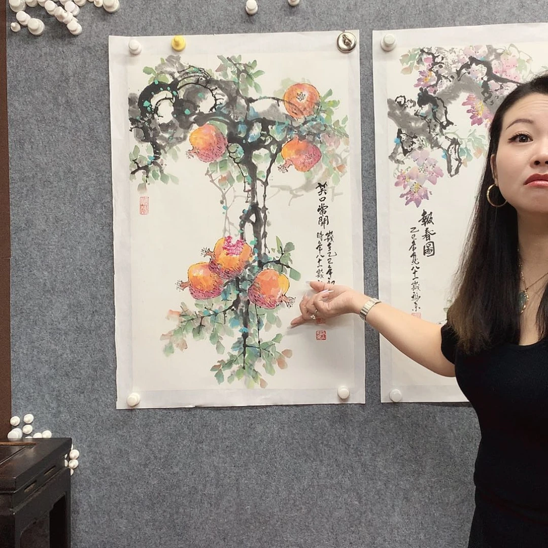 纸本手绘国画作品定制