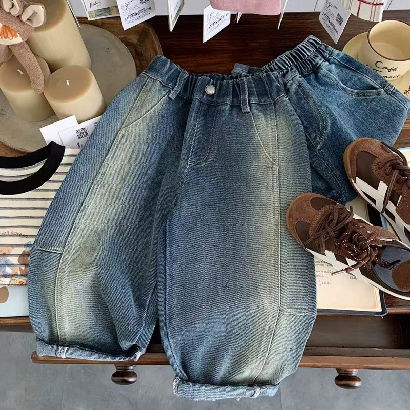 【现货】郝叔童品秋季上新限定儿童2025高货潮牌时尚牛仔长裤hc5316