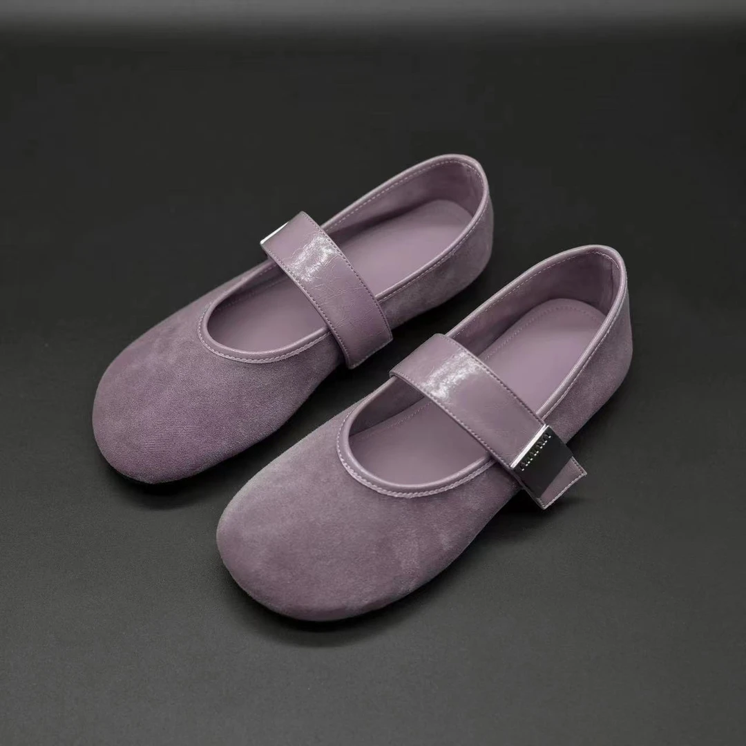 复古软底防滑浅口单鞋女2025夏季新款百搭平底玛丽珍鞋超软小皮鞋